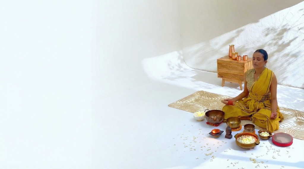 Aerial view of sound healing sanctuary